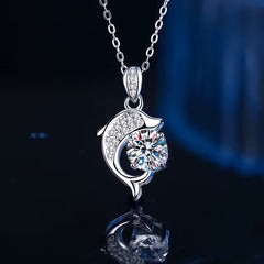 Moissanite Dolphin Necklace