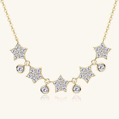 Star Necklace with Moissanite 