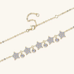 Star Necklace with Moissanite 