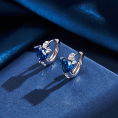 Sapphire Huggies Rings 