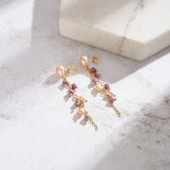 Pearl and Mica Pendants 
