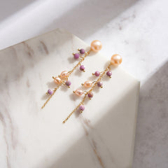 Pearl and Mica Pendants 