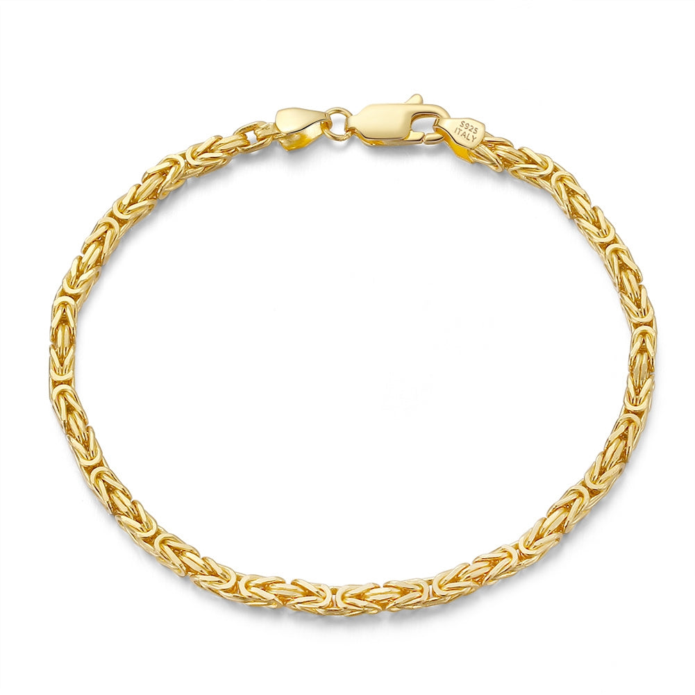 Unisex Byzantine Bracelet - Gold 