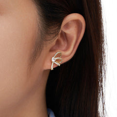 Coquette Bow Earrings - Gold 