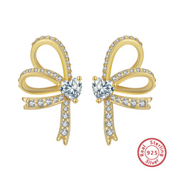 Coquette Bow Earrings - Gold 