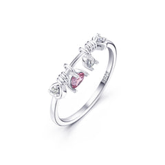 Heart and teardrop ring 