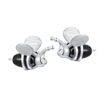 Silver Bee Earrings 